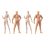 Konstnärsdocka Ledade ritfigurer Man + Kvinna Set (Hudfärg) 1