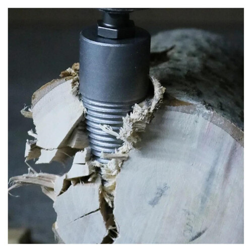 Sturdy 32/42/50MM Firewood Splitter Machine Drill Bit Wood Cone Punch Driver 2