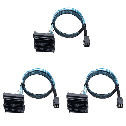 SAS SFF-8643 til 4x29-pinners SFF-8482 harddisk-serverkabel 3.33 TF/1 M