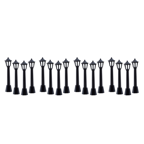 4Pcs Straße Post Lichter Modell Eisenbahn Zug Lampe Post Lichter