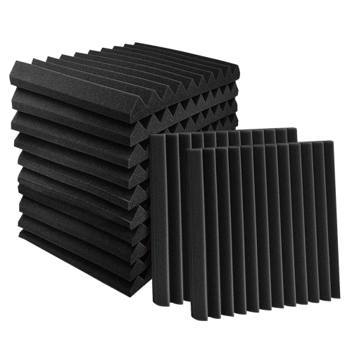 Pacote com 24 painéis de espuma acústica 1 x 12 x 12 polegadas para gravação de teto 2