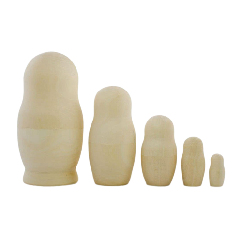 Unbemalte russische Nesting Dolls DIY Blank Nesting Dolls Unvollendet 1