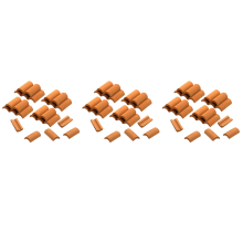 Conjunto de construção de mini telhas vermelhas com 25 peças, jardim de fadas faça você mesmo, B