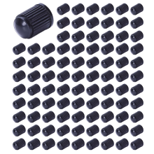 Set van 100 - Zwarte plastic vervangende ventieldoppen