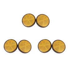 2 x 2 tommers runde oransje reflekser for motorsykler, ATV/terrengsykler