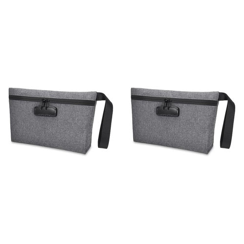 Bolsa de banco à prova d'água com zíper e trava para dinheiro, celular A
