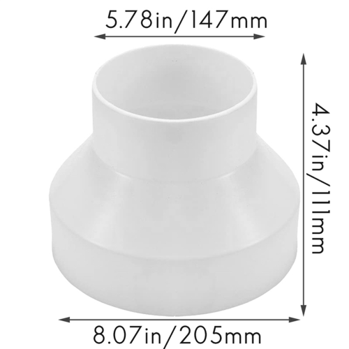 Ventilatiebuis verloopstuk adapter buis luchtkanaal adapter (200-150mm) 2