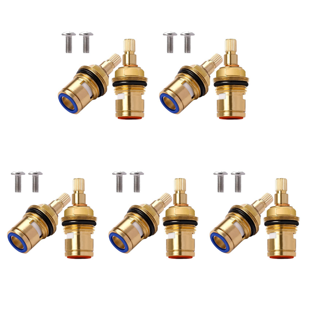 2Pcs Brass Ceramic Stem Ceramic Disc Faucet Valve 4852852670346