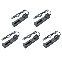 Batterioplader USB 1 stik Universal hurtigopladning til 18650 26650