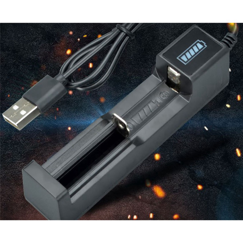 Batteriladdare USB 1-plats Universal snabbladdning för 18650 26650 2