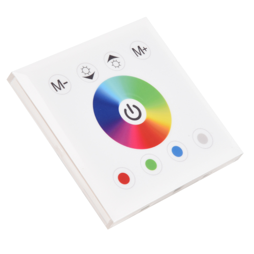 DC12V-24V RGB / RGBW vægmonteret touchpanelcontroller hvid 2