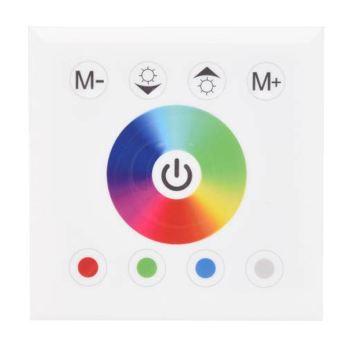 DC12V-24V RGB / RGBW vægmonteret touchpanelcontroller hvid 1