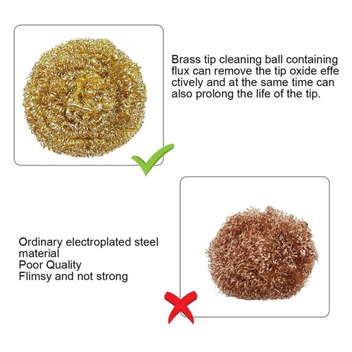 6 Packs Solder Tip Cleaning Brass Wire for Soldering Station 2