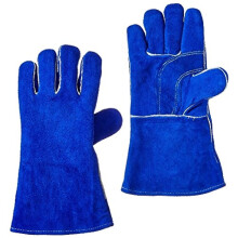 400 Welding Gloves Lined Leather- Blue