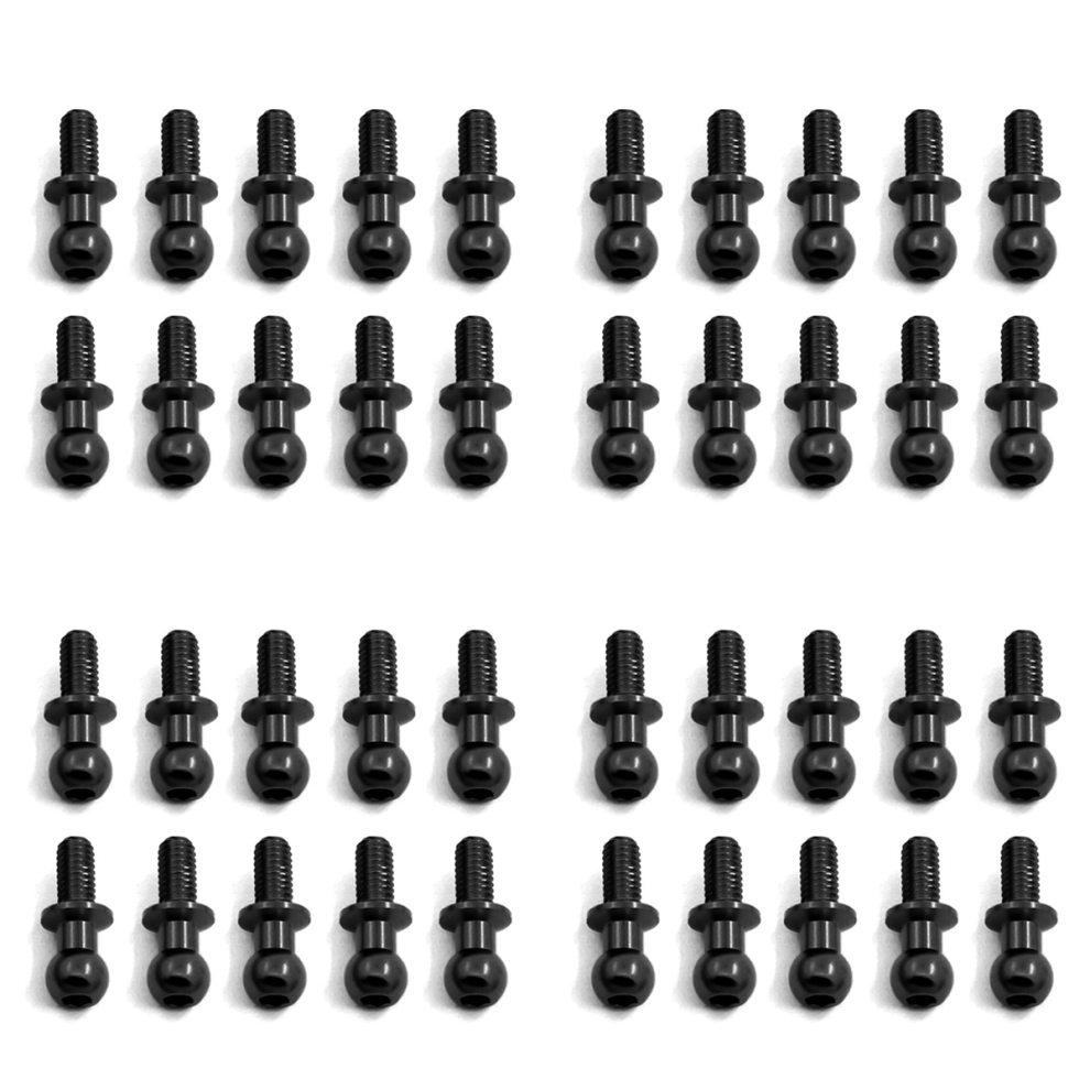 10Pcs M3 Metal Hex Ball Head Screws For Tt01 Tt02,Black 4852852676126