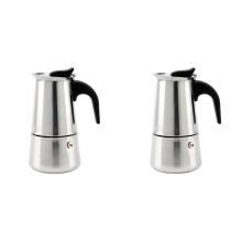 Moka kávéfőző, perkolátor, főzőlapon lévő kávéfőző, 100 ml, rozsdamentes acél