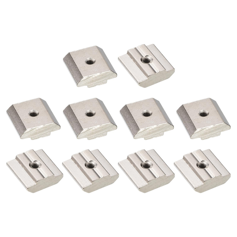 T Nuts, 50Pcs - Nickel Plated Carbon Steel T Slot Bolts, 3030 Series M3 Hammer Head Fastener, Sliding T Nuts For Aluminum Extrusion Profile (Silver) 354398668916