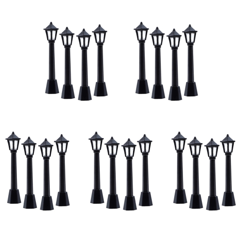 4Pcs Straße Post Lichter Modell Eisenbahn Zug Lampe Post Lichter
