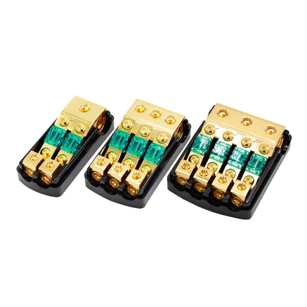 Car Audio Distribution Fuse Block, Mini Anl Fuse Box Holder Distribution Block (0-4Ga) In-(4-8Ga) Out 2/3/4 Way Fuses Holder 60A (Size : 2 Way) 354398668961