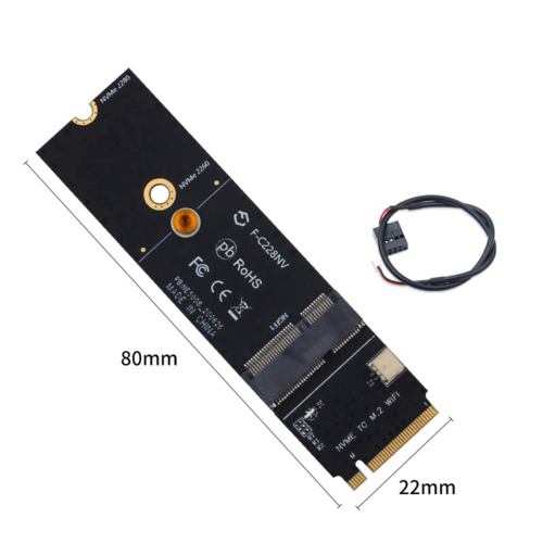 Draadloze M.2 A+E-sleutelsleuf naar M.2 M-sleutel wifi-Bluetooth-adapter 2