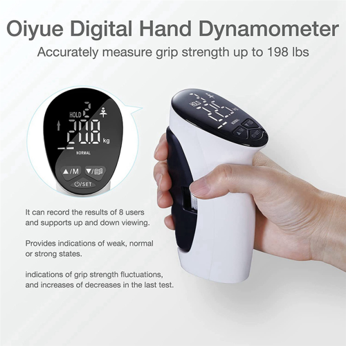 Gripestyrketester med automatisk digital hånddynamometermåling 2
