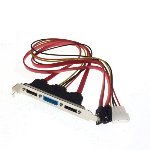 Καλώδιο υποδοχής βραχίονα PCI για σύνδεση SATA σε ESATA και 4 ακίδων IDE Molex Power PCI 2