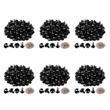 100 Olhos de crochê de segurança de plástico para artesanato em crochê (0,24 pol./6 mm)
