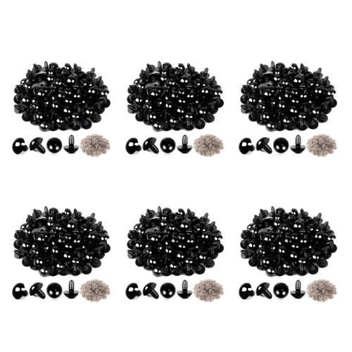 100 stk. sikkerhetshekleøyner i plast for heklearbeid (6 mm)