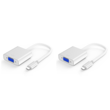 Adaptador USB C para VGA, adaptador tipo C para VGA compatível com profissionais