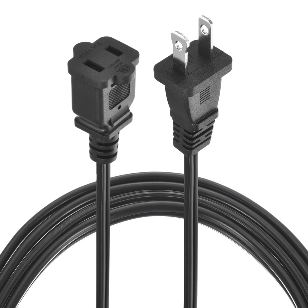 6.5Ft Extension Cord, Spt-2 18Awg Etl Listed 3 Pack Black Indoor Outdoor 2 Prong Power Wire 354398669449