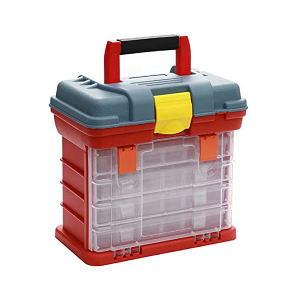Cassetta Degli Attrezzi Staccabile Con 4 Strati E 72 Scomparti, Può Contenere Viti