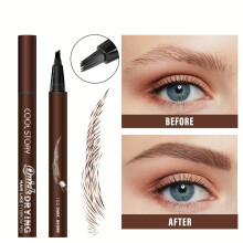 (102#DARK BROWN) 3D Wild Eyebrow Pencil - Waterproof, Quick-Dry, Long-Lasting Brow Shaping for a Natural, Voluminous Look,Dermatologist Test