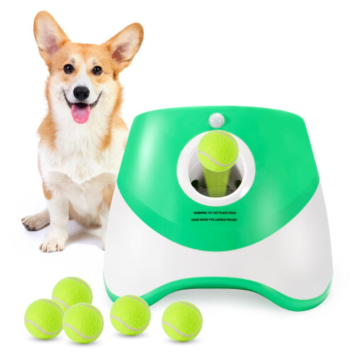 Automatic Dog Ball Launcher, Dog Ball Thrower Machine with 10  30Ft 3 Launching Distance