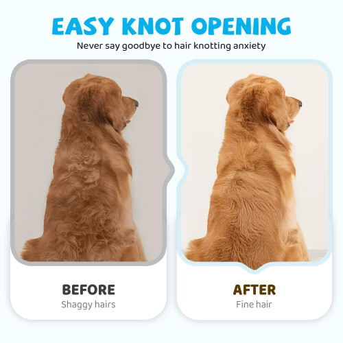 SelfCleaning Pet Hair Removal Comb  OneTouch Release Button Flea Comb  Cat  Dog Brush 1