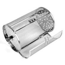 Stainless Steel Rotisserie Basket 360 Rotating Tower Air Fryer Basket Grill Drum Heating Oven Cages
