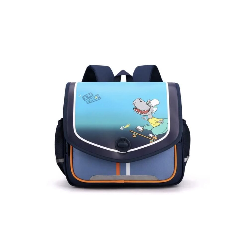 Zaino Dinosauro Blu Con Tracolle Comode 30X15X32 Cm Ideale Per La Scuola Primaria Cp CE1 - Comete Consommable-image
