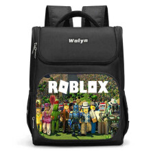 Kinderrucksack, Grundschüler-Schultasche, Roblox-Großtasche, wasserdicht, mit reflektierenden Streifen,