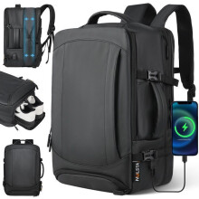 MULISOFT Reiserucksack Handgepäckkoffer Erweiterbarer Rucksack 38L Wasserdichter Laptop-Rucksack mit