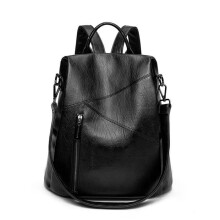 Zaino da donna in pelle PU antifurto e impermeabile 30X16X32cm - 0,78kg Nero