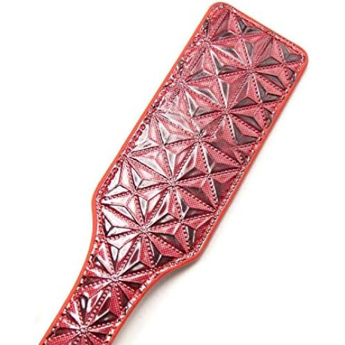 Leather Paddles Diamond Stripe Couple Game (Color : Red) 1