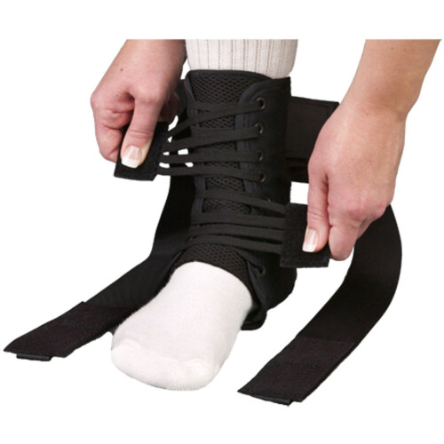 MedSpec ASO EVO Speed Lacer Ankle Brace Stabilizer Black Medium