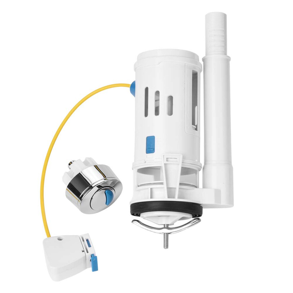 Abs Plastic Toilet Fitting Push Button Dual Drain Flush Valve Water Accessory (One-Piece Drain Valve) 354398673569