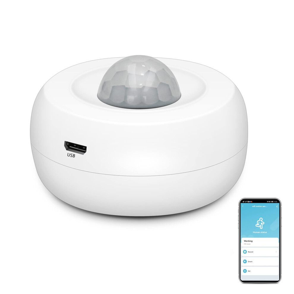 Wifi Smart Motion Sensor: Wireless Pir Motion Detector, Indoor Infrared Sensor With Free App Alerts 354398673705