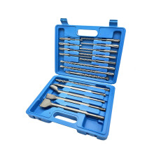 Rotary Hammer Drill Bits Set & Chisels SDS Plus Shank Concrete Masonry Hole Tool 17pcs with Storage Case 40Cr Steel Drill Bit Set