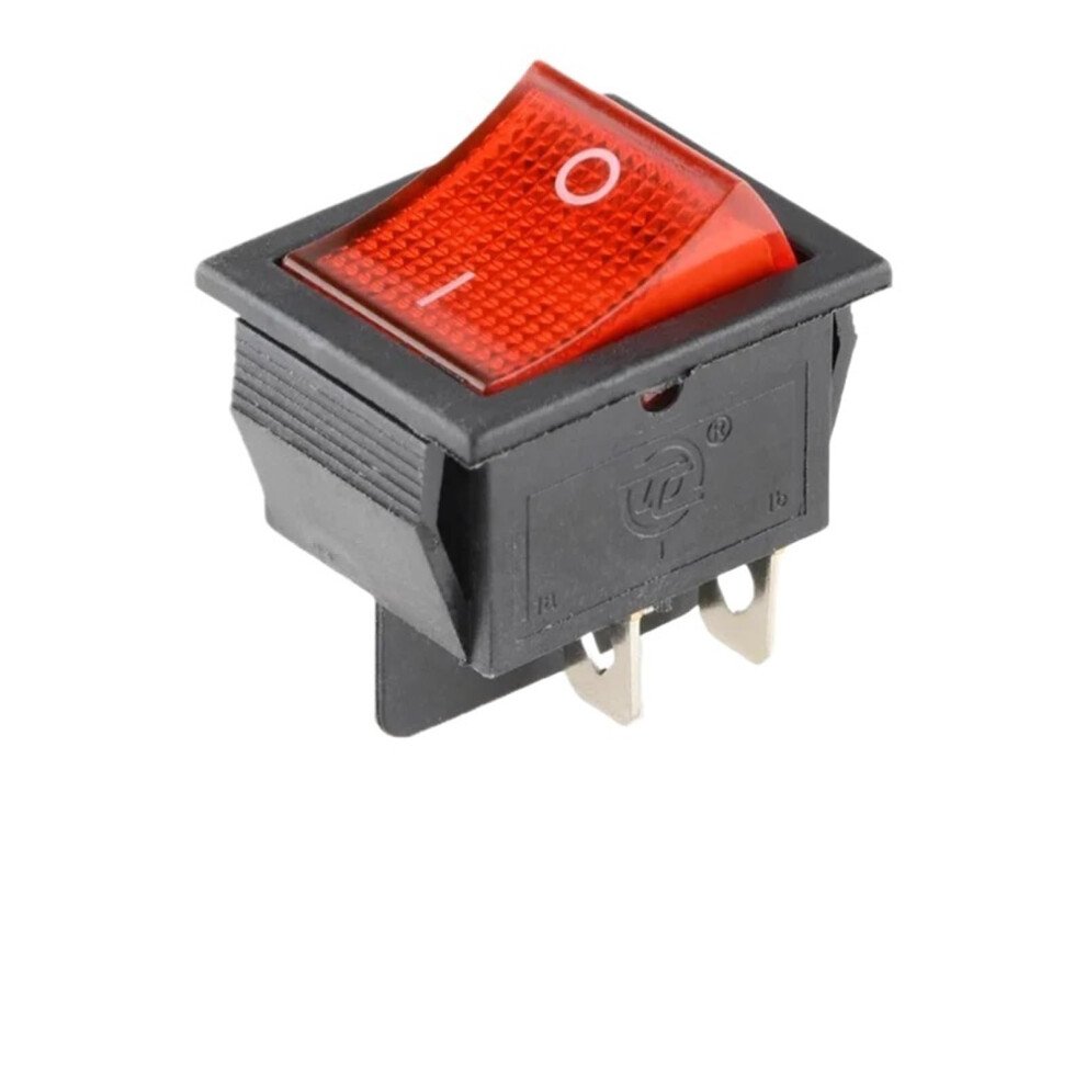 Switch 4Pin 6Pin Dpst On/Off Snap In Rocker Switch Illuminated Toggle Switches 16A 250V Ac 25X31mm(Red 4Pin,5Pcs) 354398675808