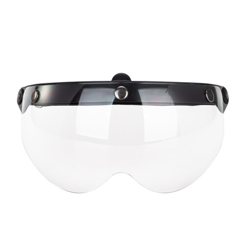 Universal Motorcycles Retro PilotStyle Standard 3 SnapButton Visors Flip Up Down Open Face Helmet Wind Shield T