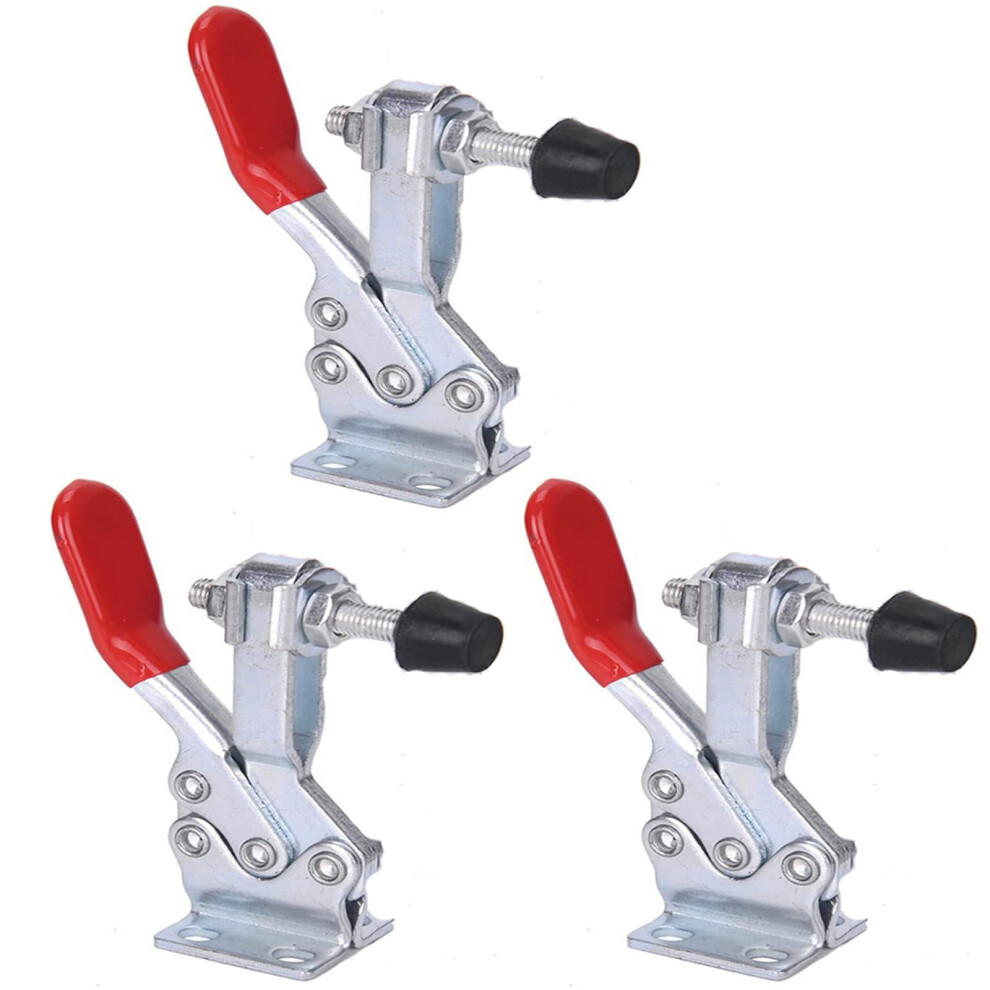 Toggle Clamp Large Hold Down Clamp 225D 500Lbs Holding Capacity Antislip Horizontal Quick Release Clamp (3Pack) 354398674504