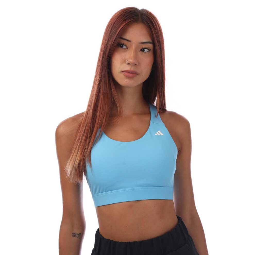 (S A-C, Blue) Adidas Womens/Ladies Ultimate Run Medium Support Sports Bra