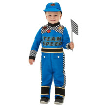 (3-4 Years, Blue) Smiffys Baby Boys Team Speed Racing Driver Costume Set