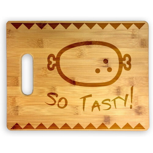 Cute Funny Laser Engraved Bamboo Cutting Board for Video Game or Wedding 1